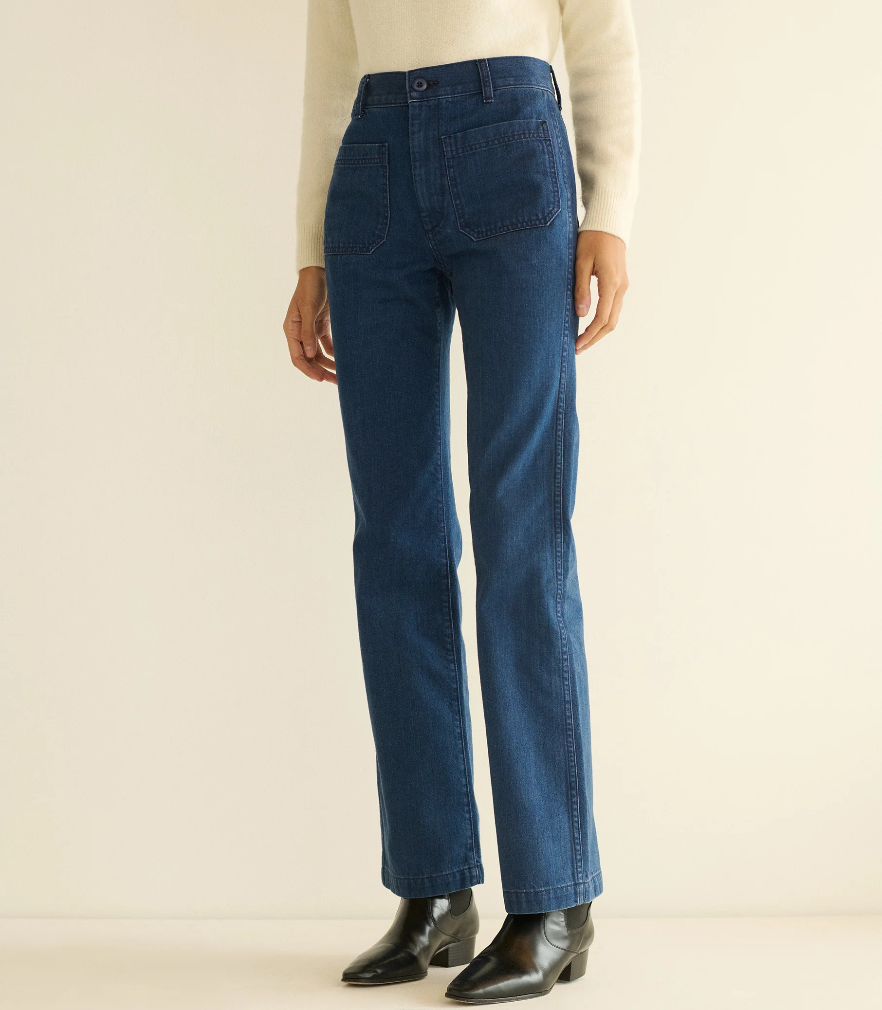 MARITIME MID RISE JEAN -- SIRENES WASH