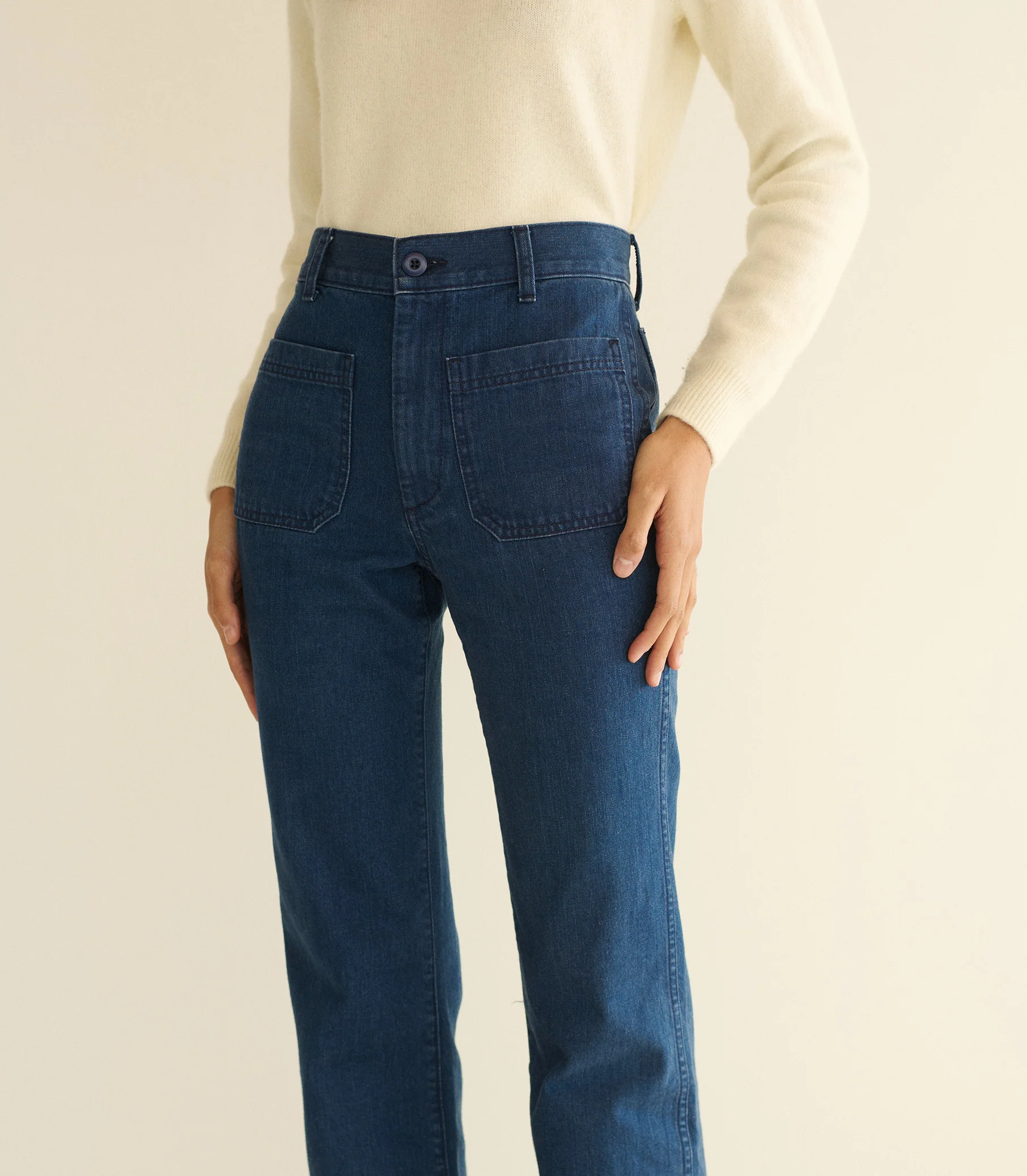 MARITIME MID RISE JEAN -- SIRENES WASH - Image 4