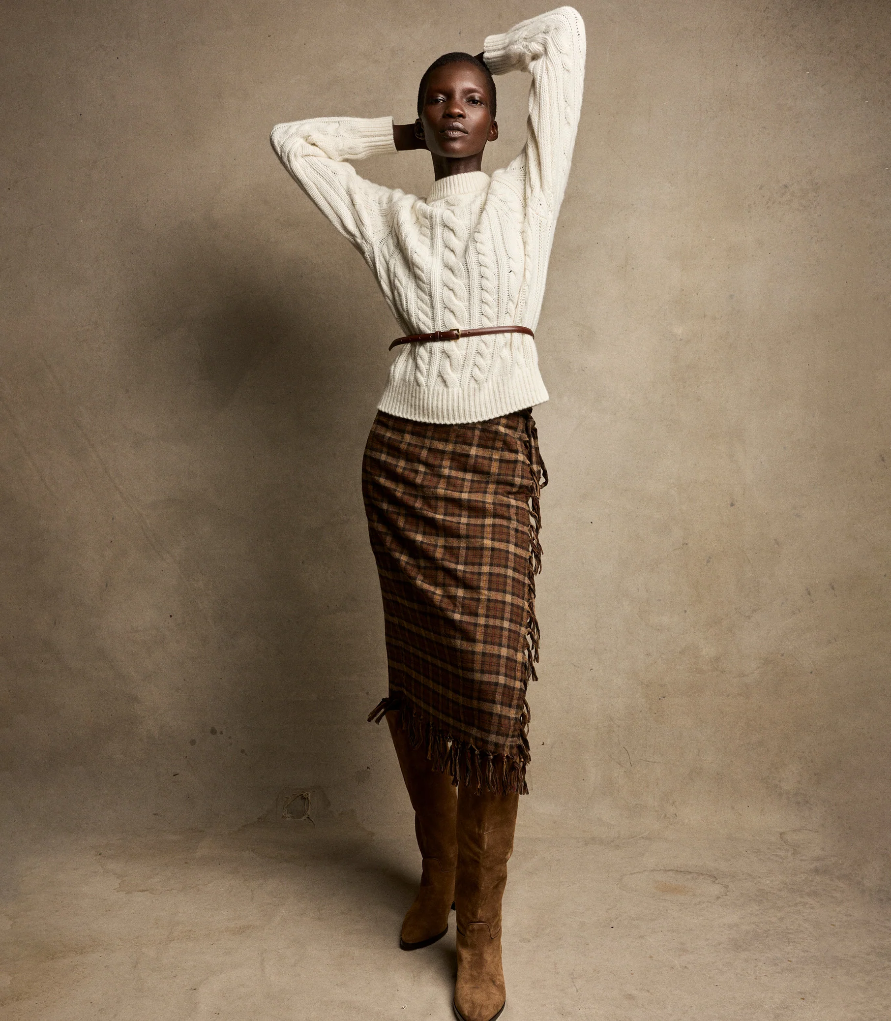 MARLOWE CASHMERE SWEATER -- IVORY - Image 3