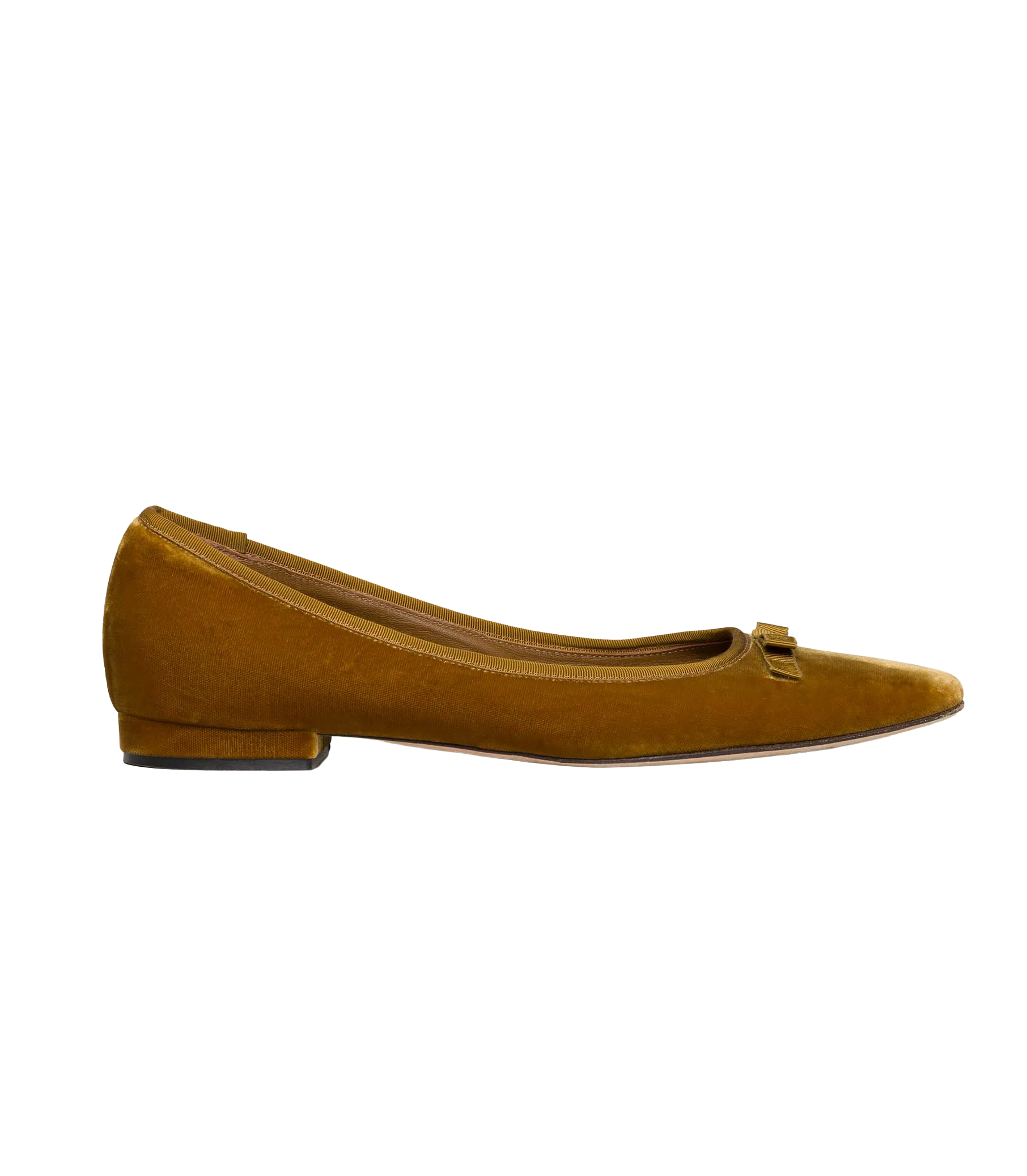 ODETTE BALLET FLAT -- CURRY VELVET - Image 3