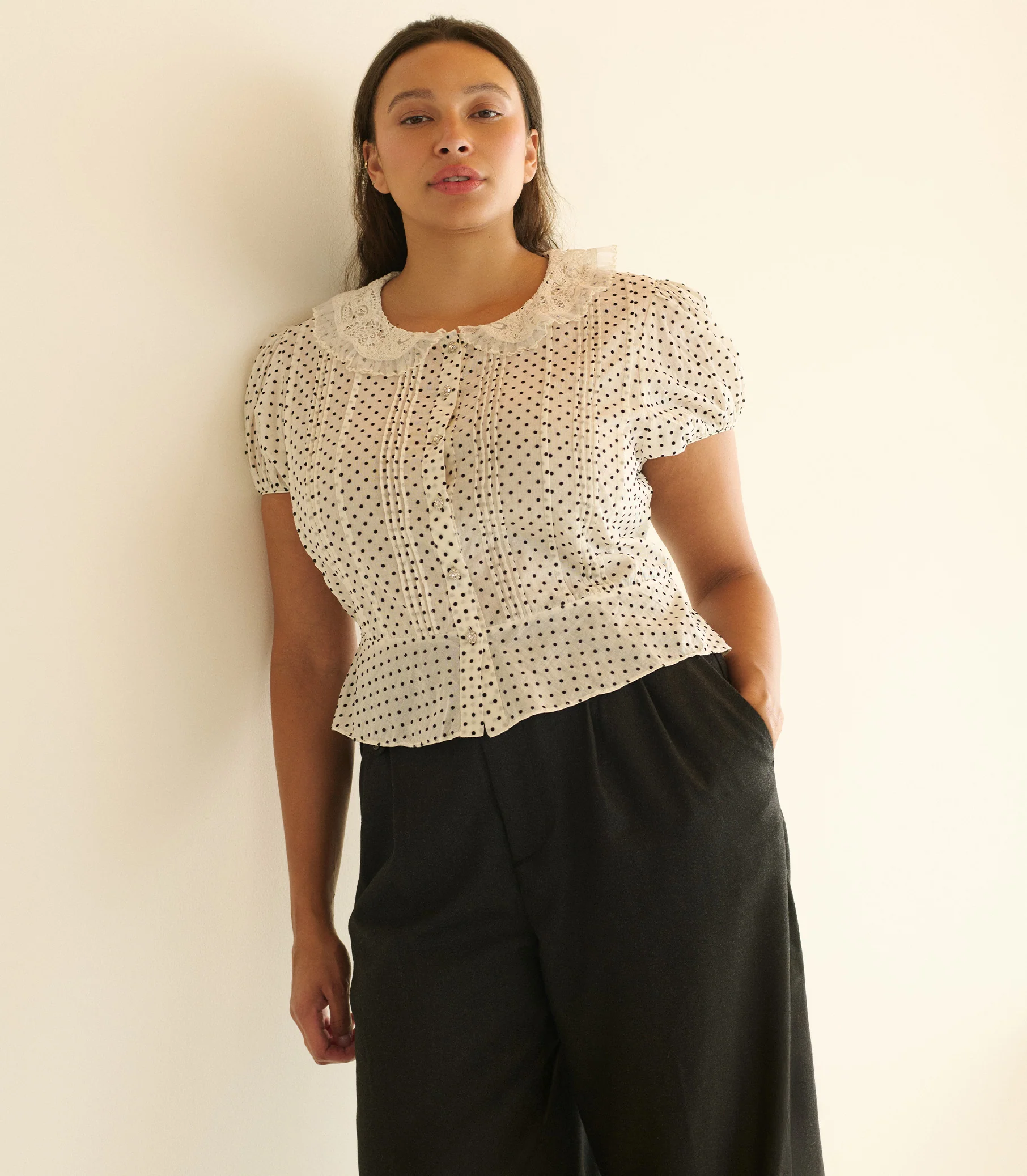 OLETA TOP -- SEA SALT DOT - Image 6