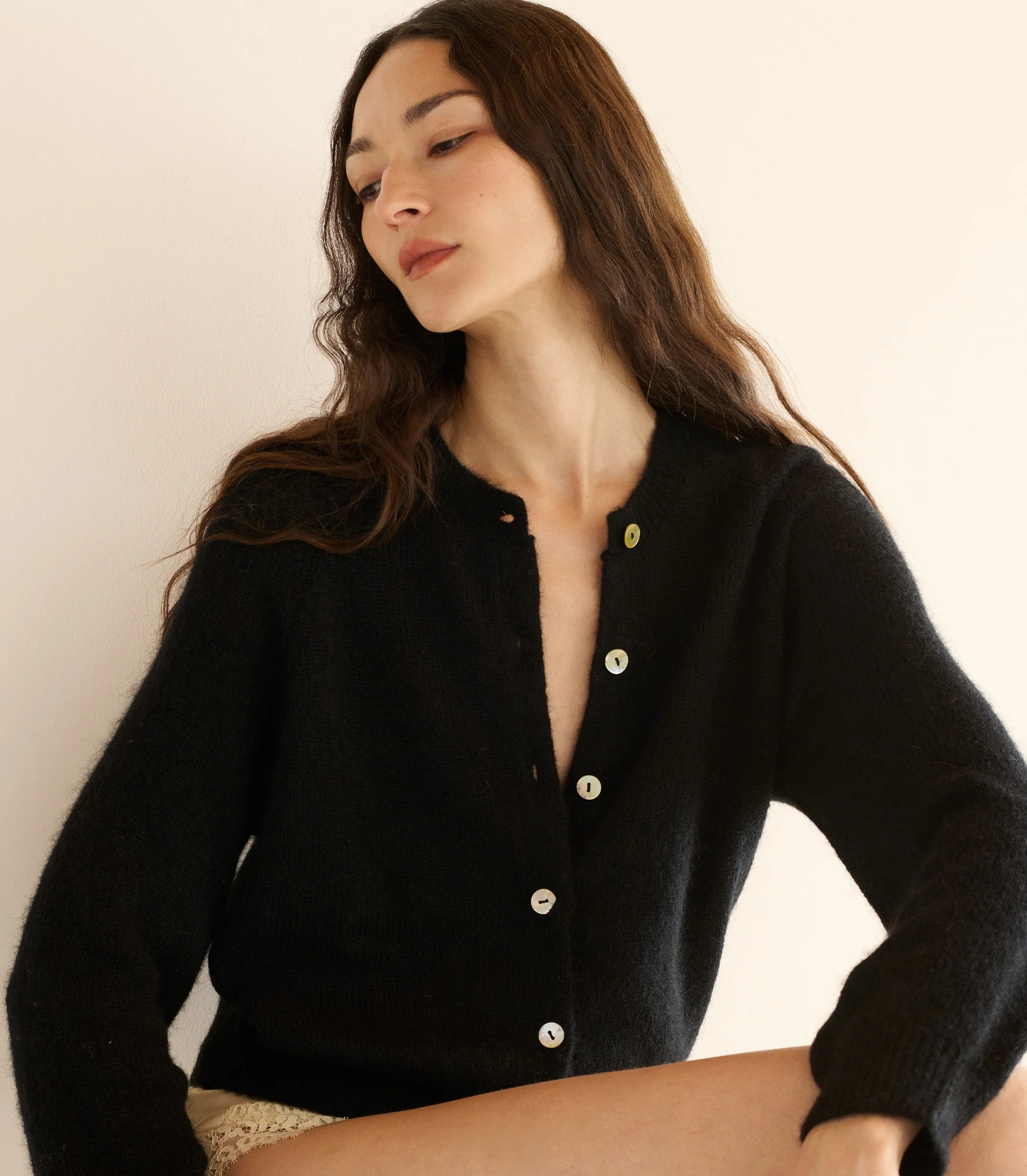 PETRA CARDIGAN -- BLACK - Image 2