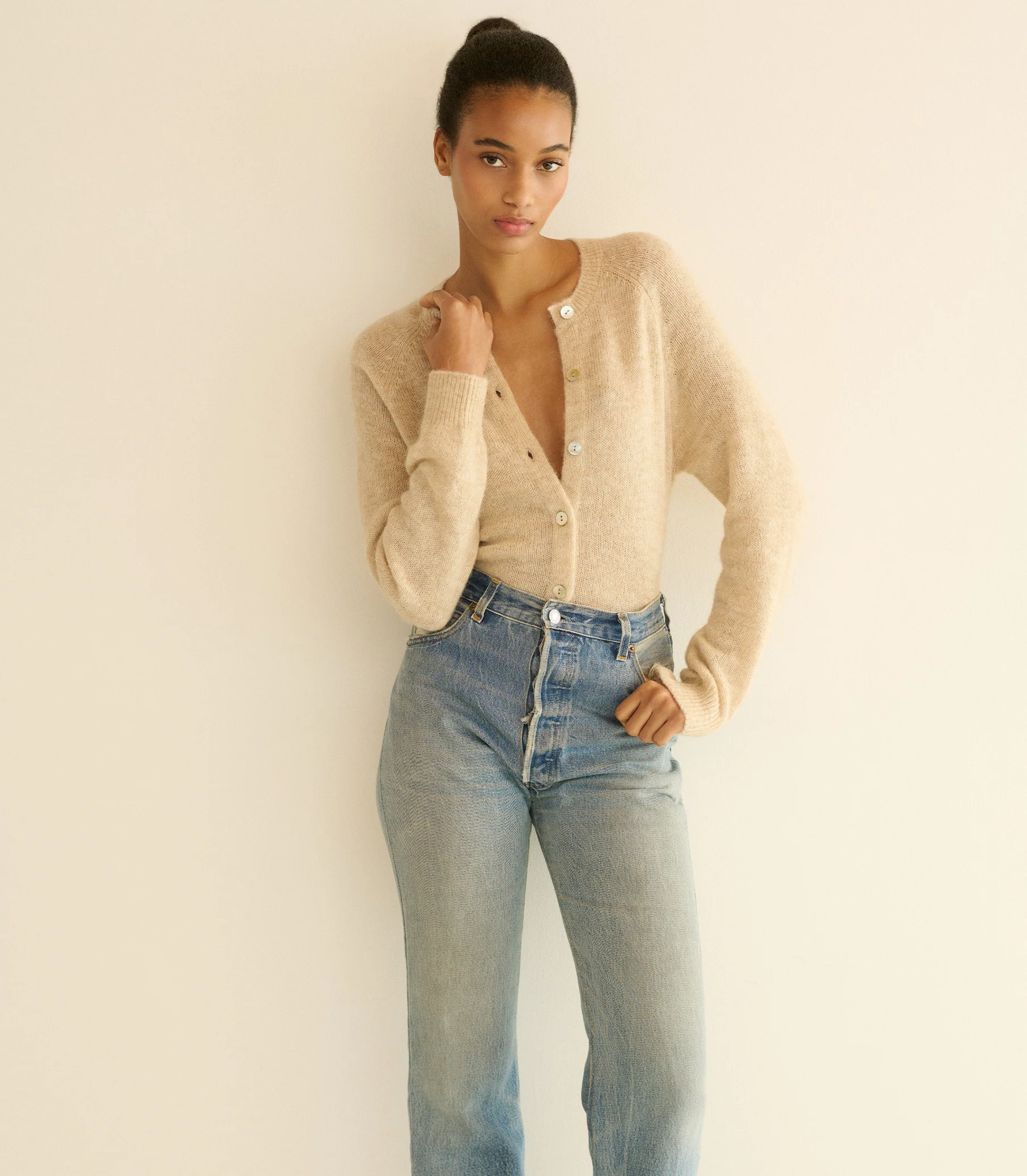 PETRA CARDIGAN -- HAZELNUT CREME - Image 6