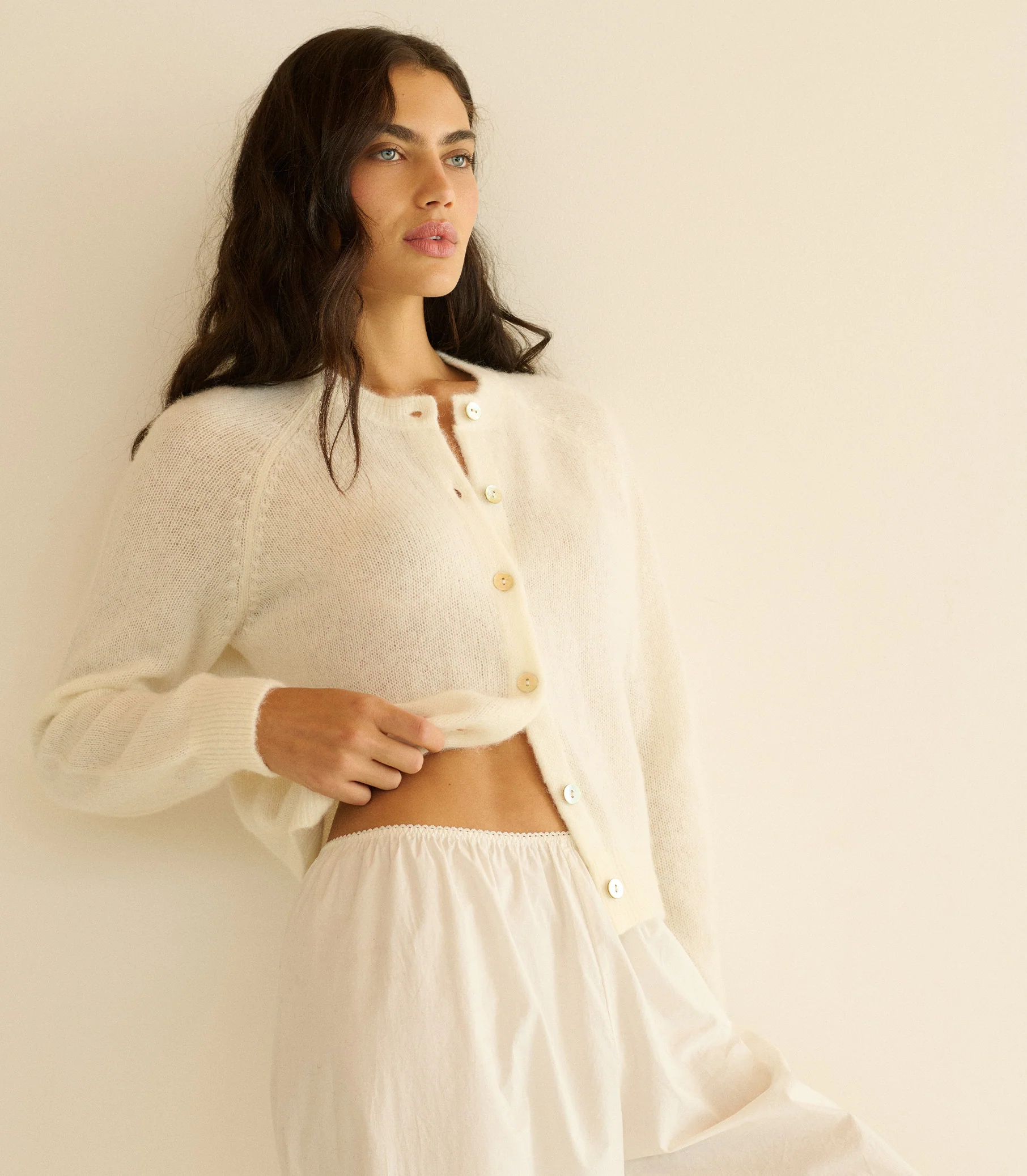PETRA CARDIGAN -- IVORY