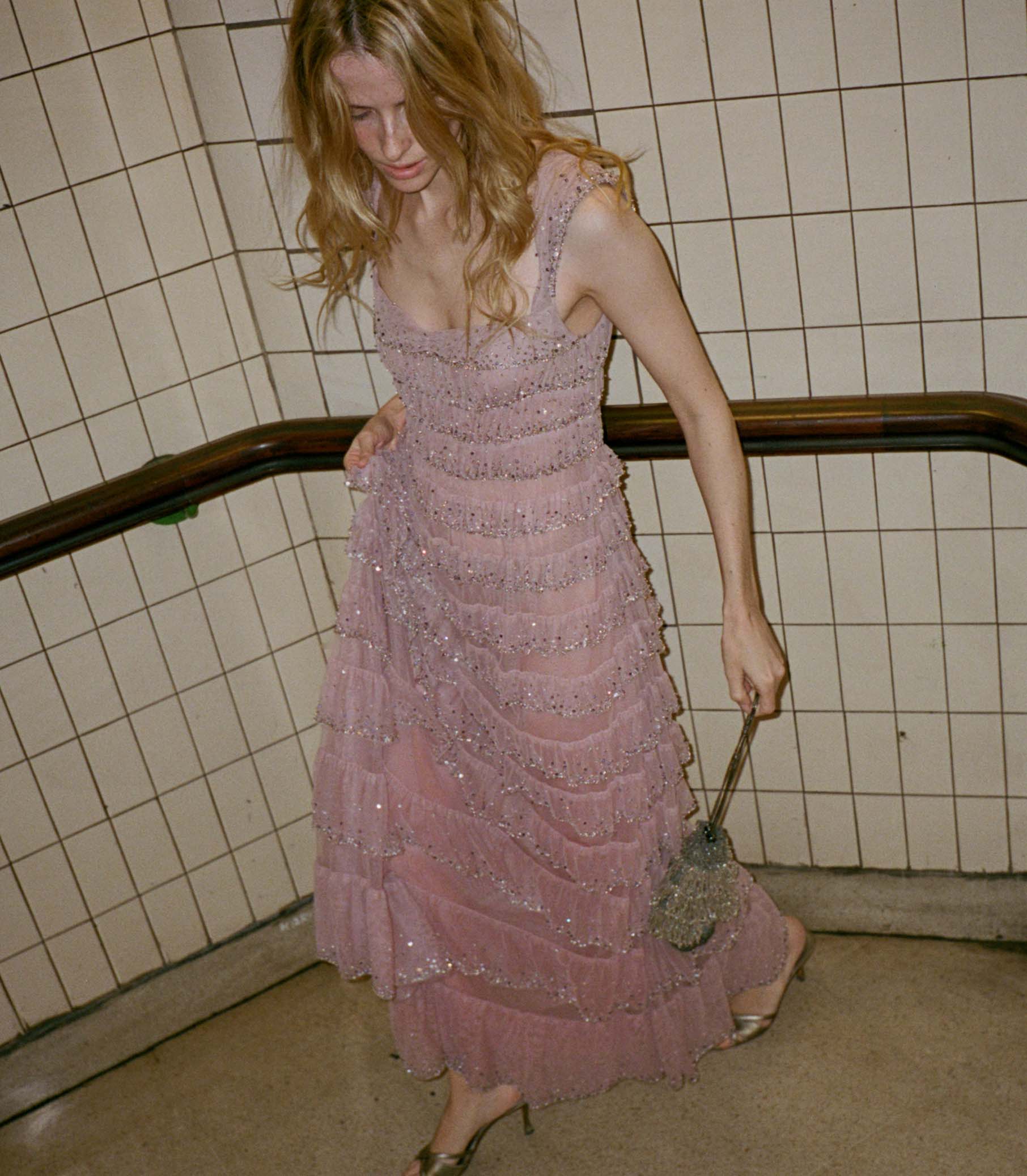 PIERRETTE DRESS -- PALE ROSE - Image 8