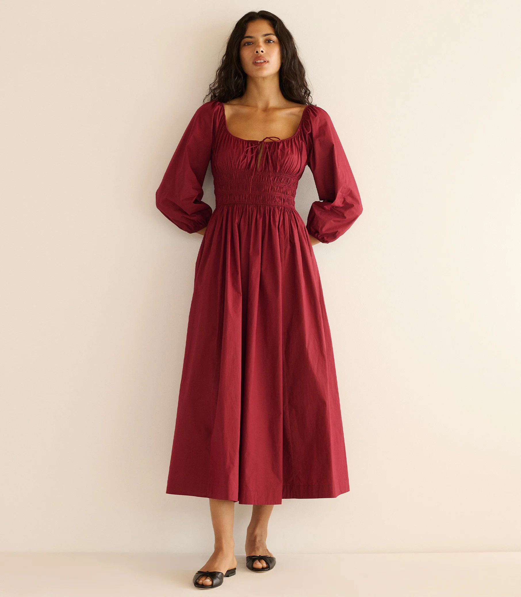 QUINTESSA DRESS -- DEEP CRIMSON - Image 2