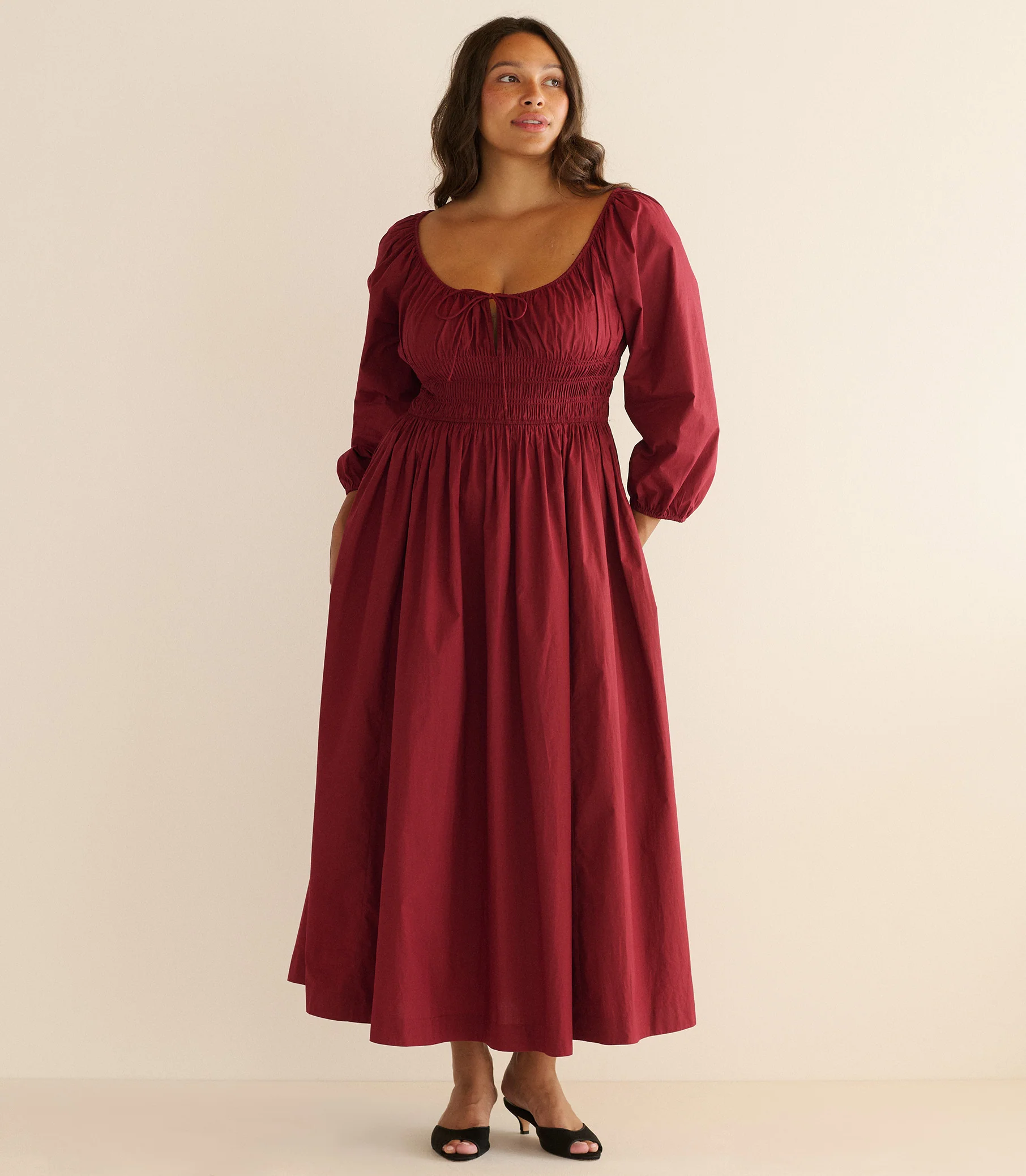 QUINTESSA DRESS -- DEEP CRIMSON - Image 4