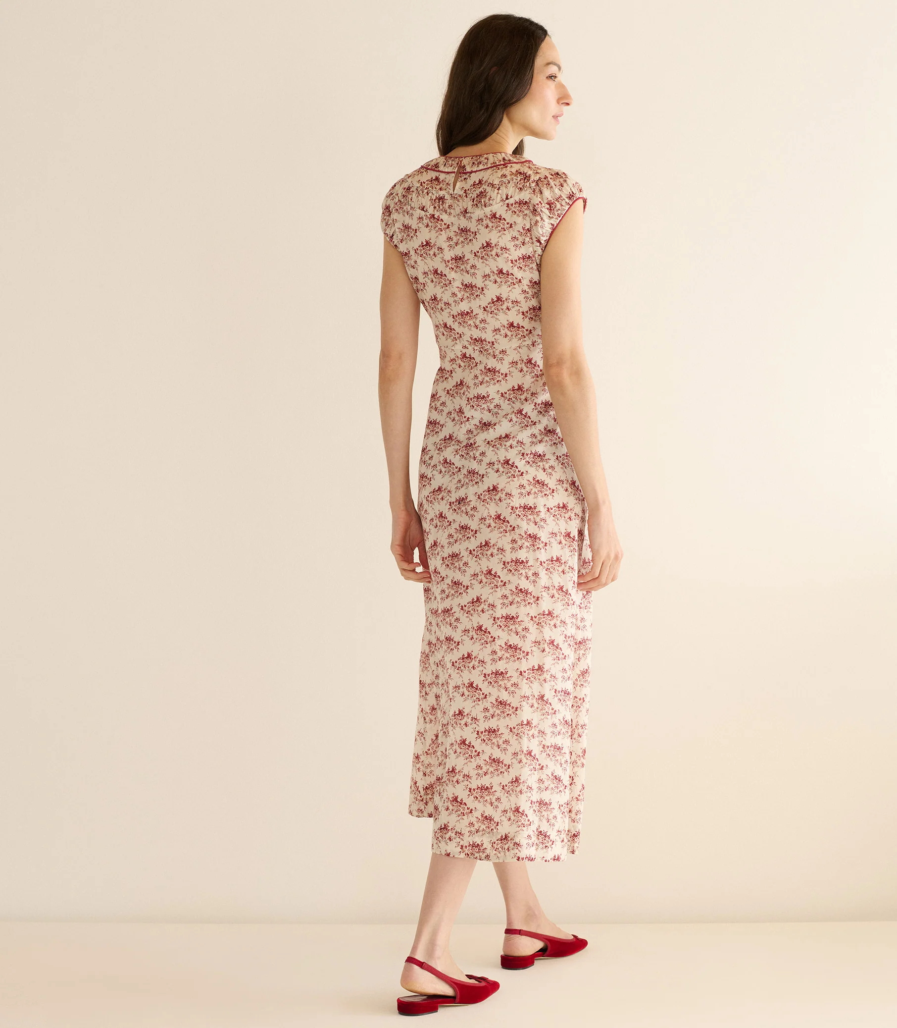 RAPHAELA DRESS -- IVORY ROSIER FLORAL - Image 5