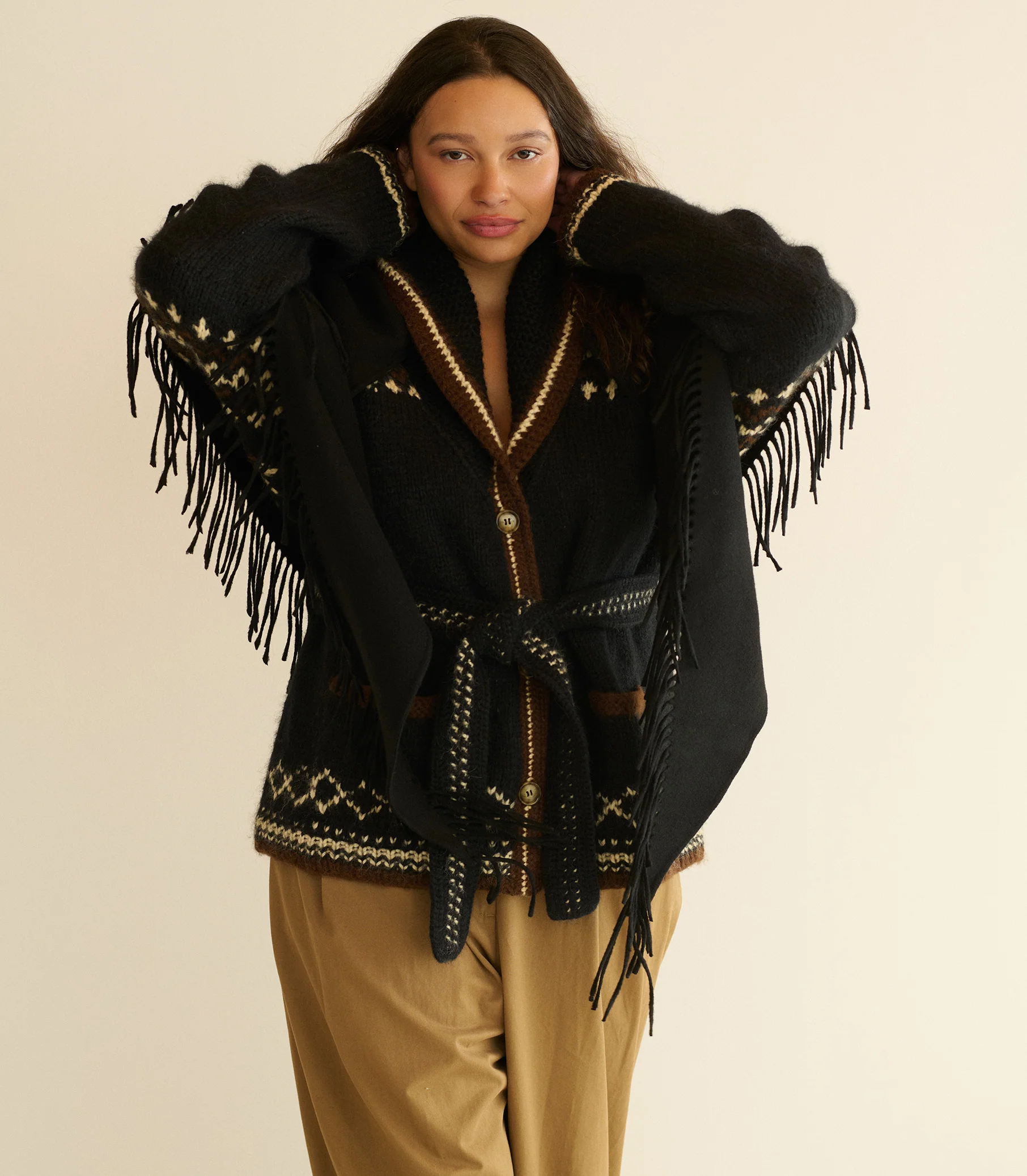 ROUEN PASHMINA -- BLACK - Image 4