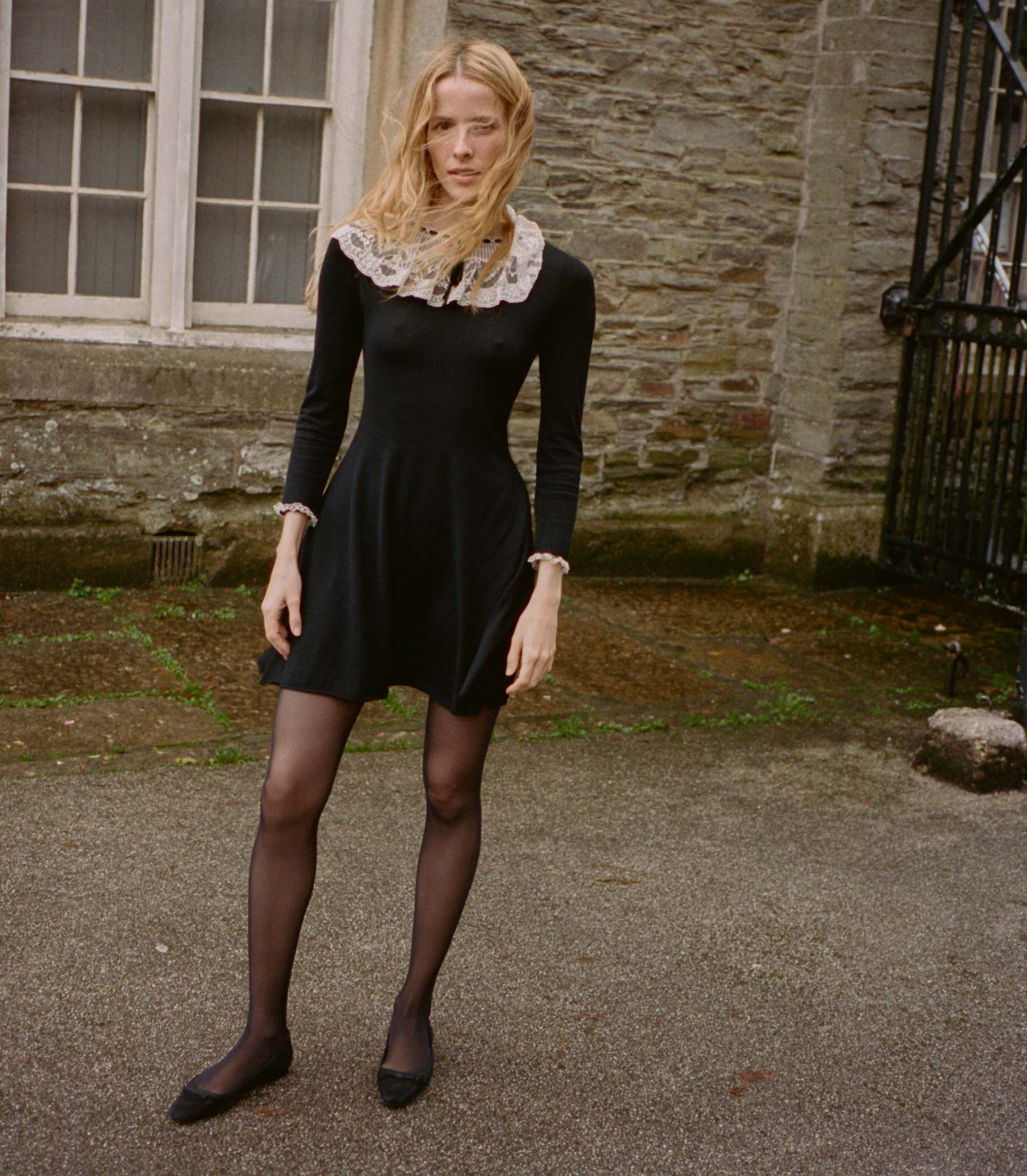SANDRINE DRESS -- BLACK - Image 2
