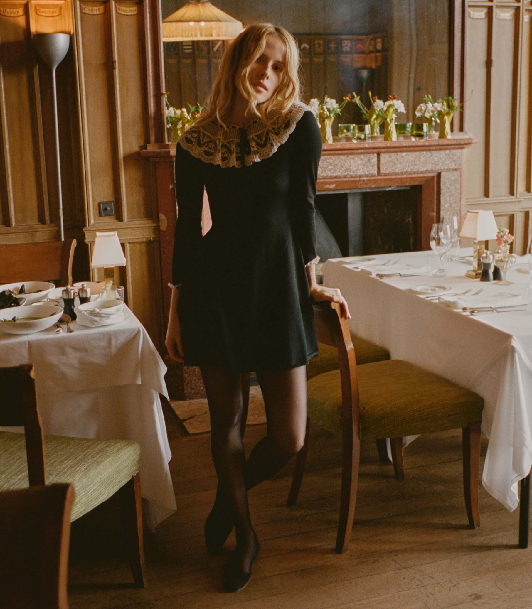 SANDRINE DRESS -- BLACK - Image 7