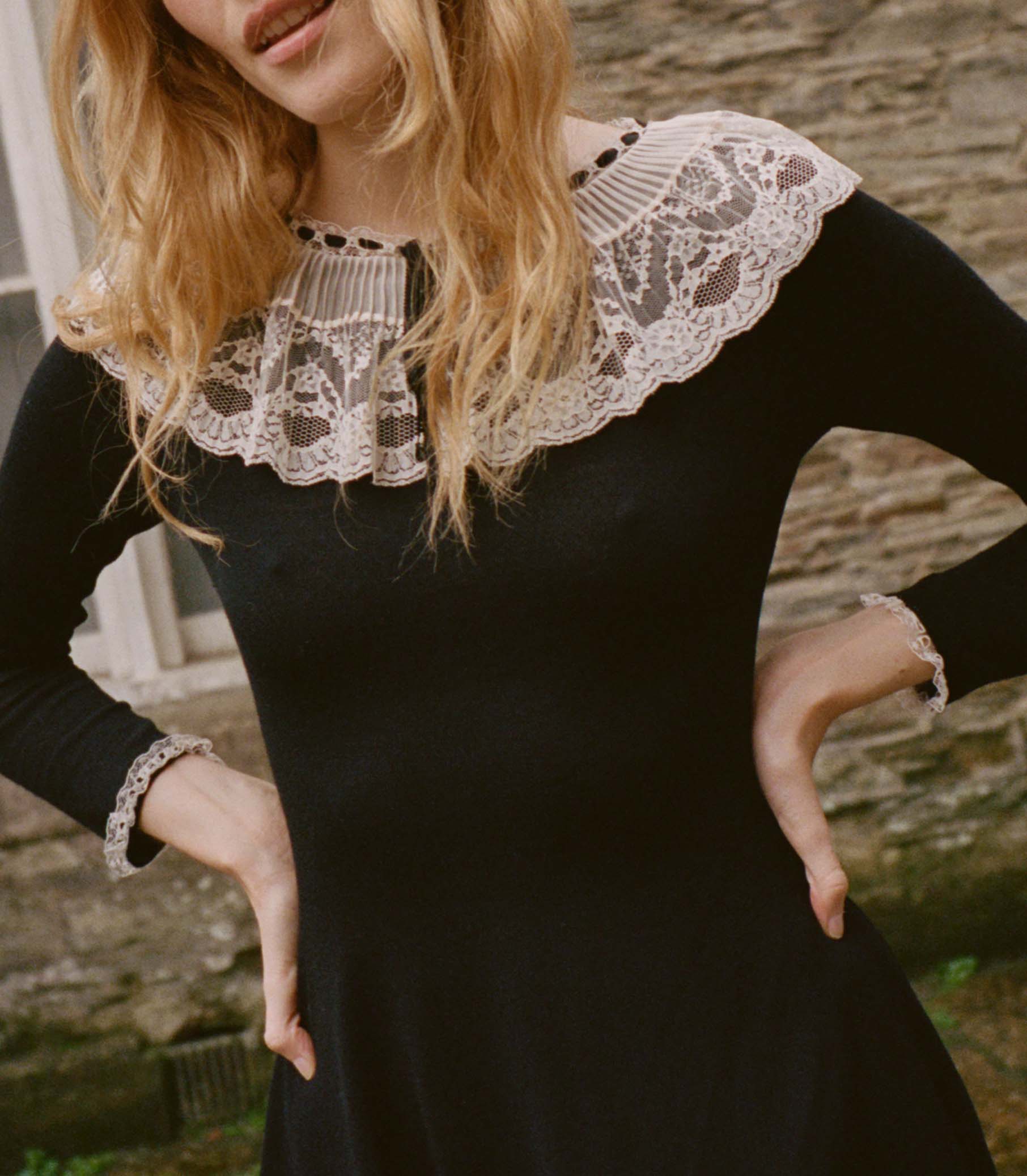 SANDRINE DRESS -- BLACK - Image 9
