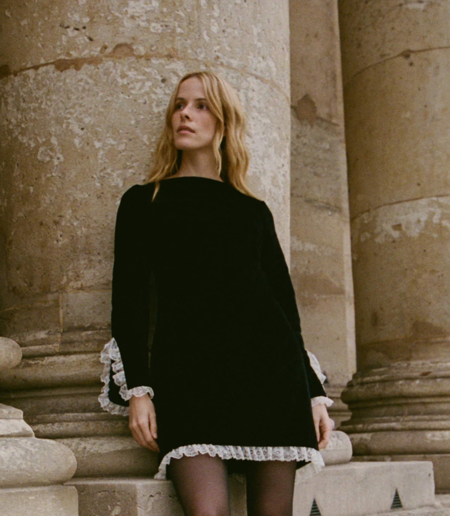 SAVINE DRESS -- BLACK - Image 7