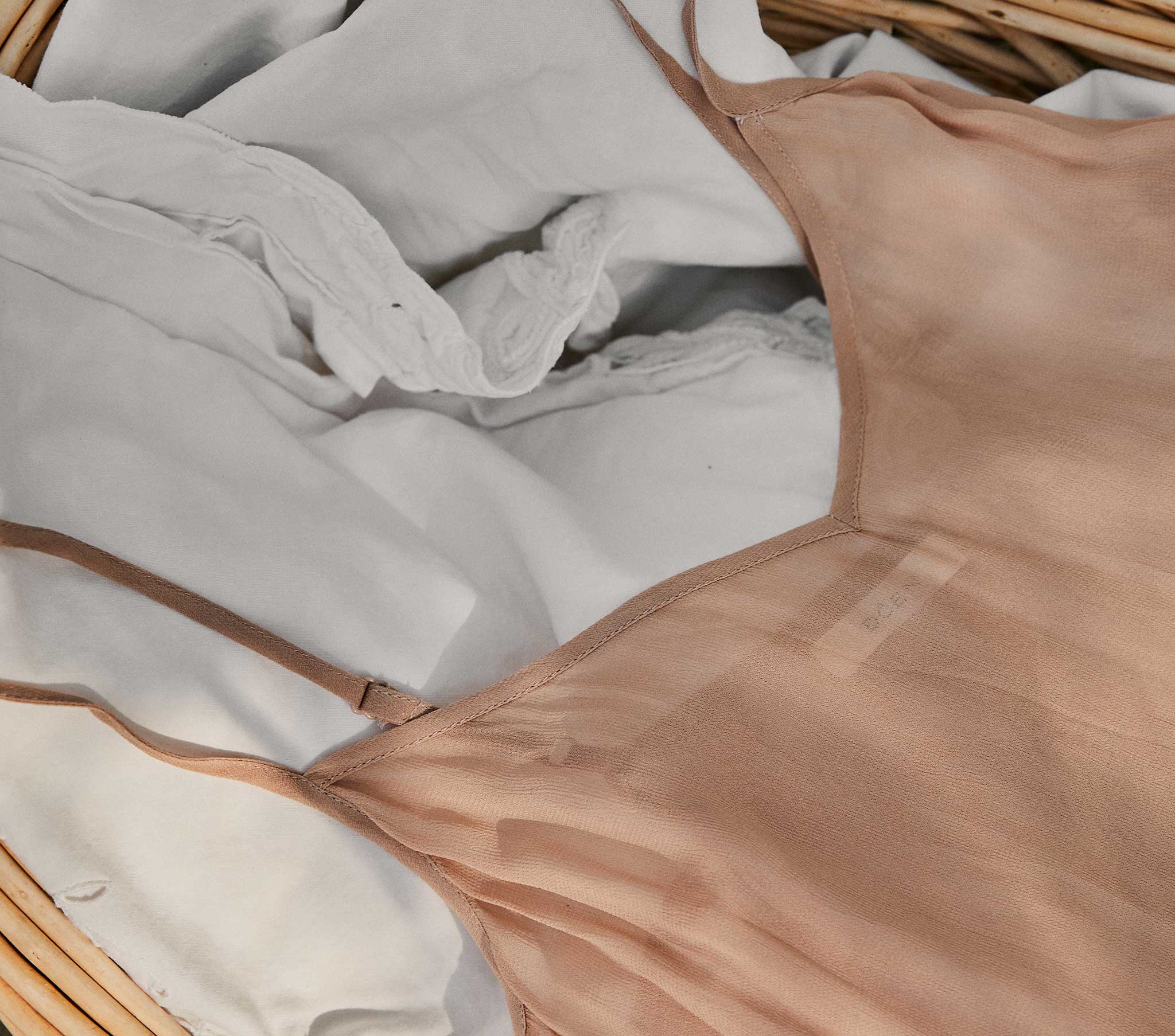 SHORT DEEP V-NECK SLIP -- SAND DOLLAR - Image 2