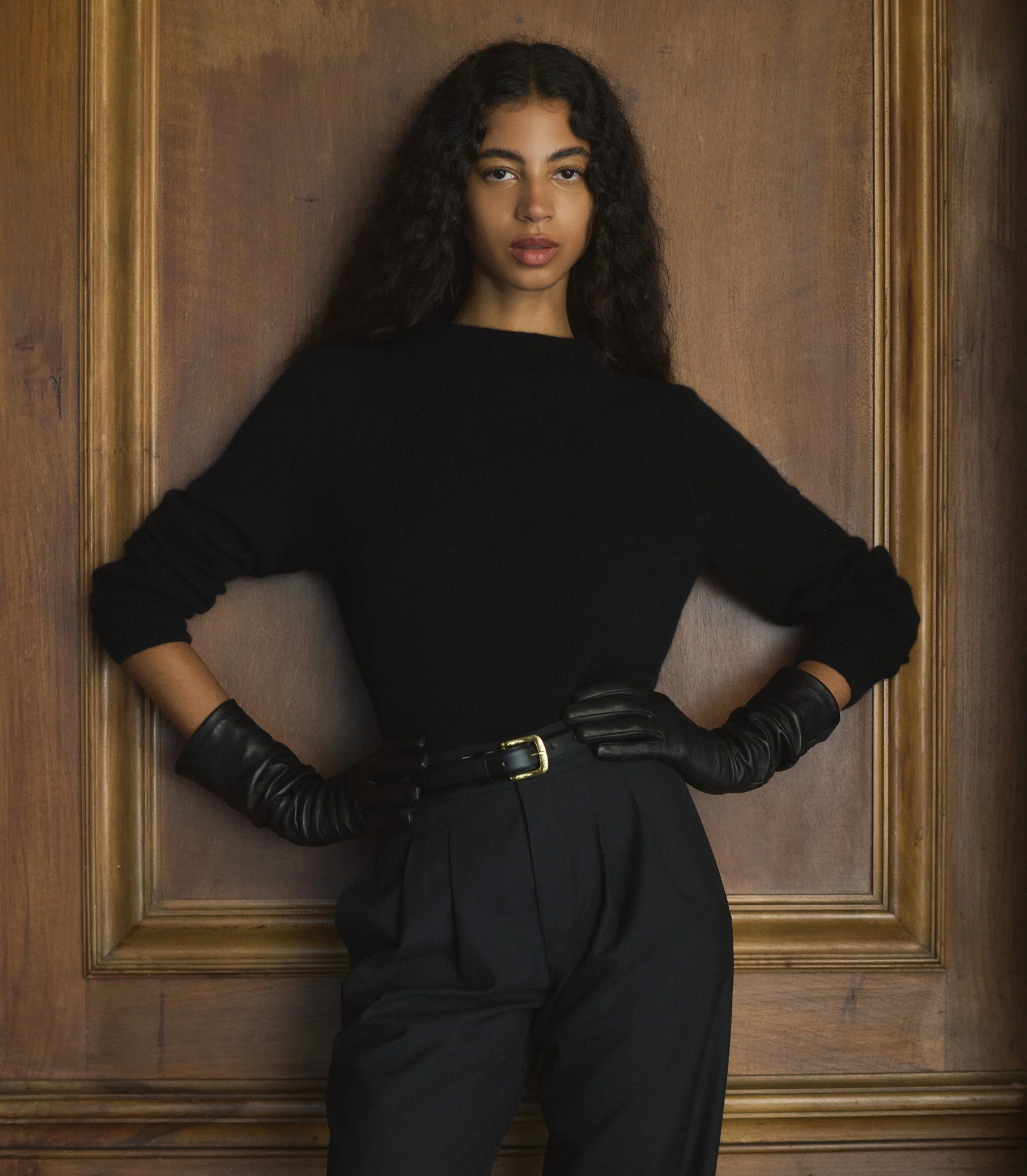 STINE GLOVES -- BLACK LEATHER - Image 4
