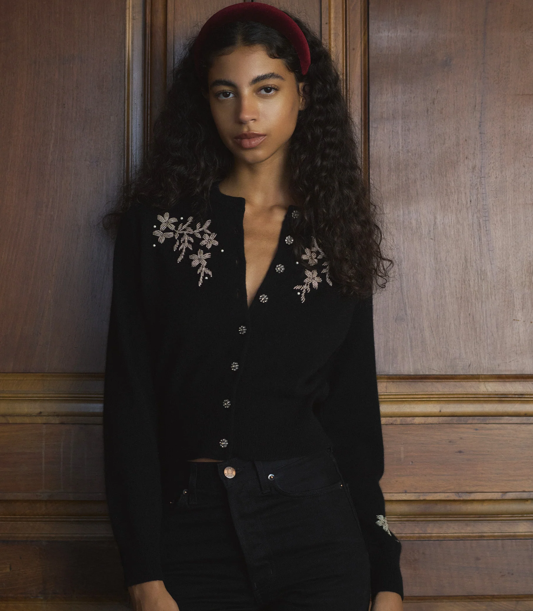 TRESOR CARDIGAN -- BLACK - Image 4