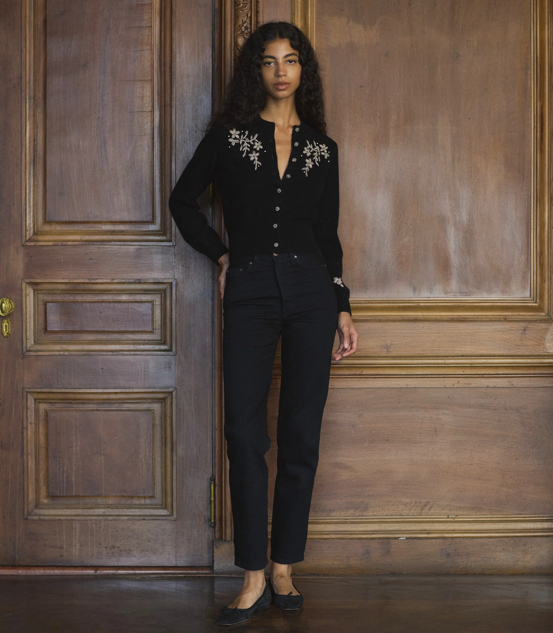 TRESOR CARDIGAN -- BLACK - Image 5