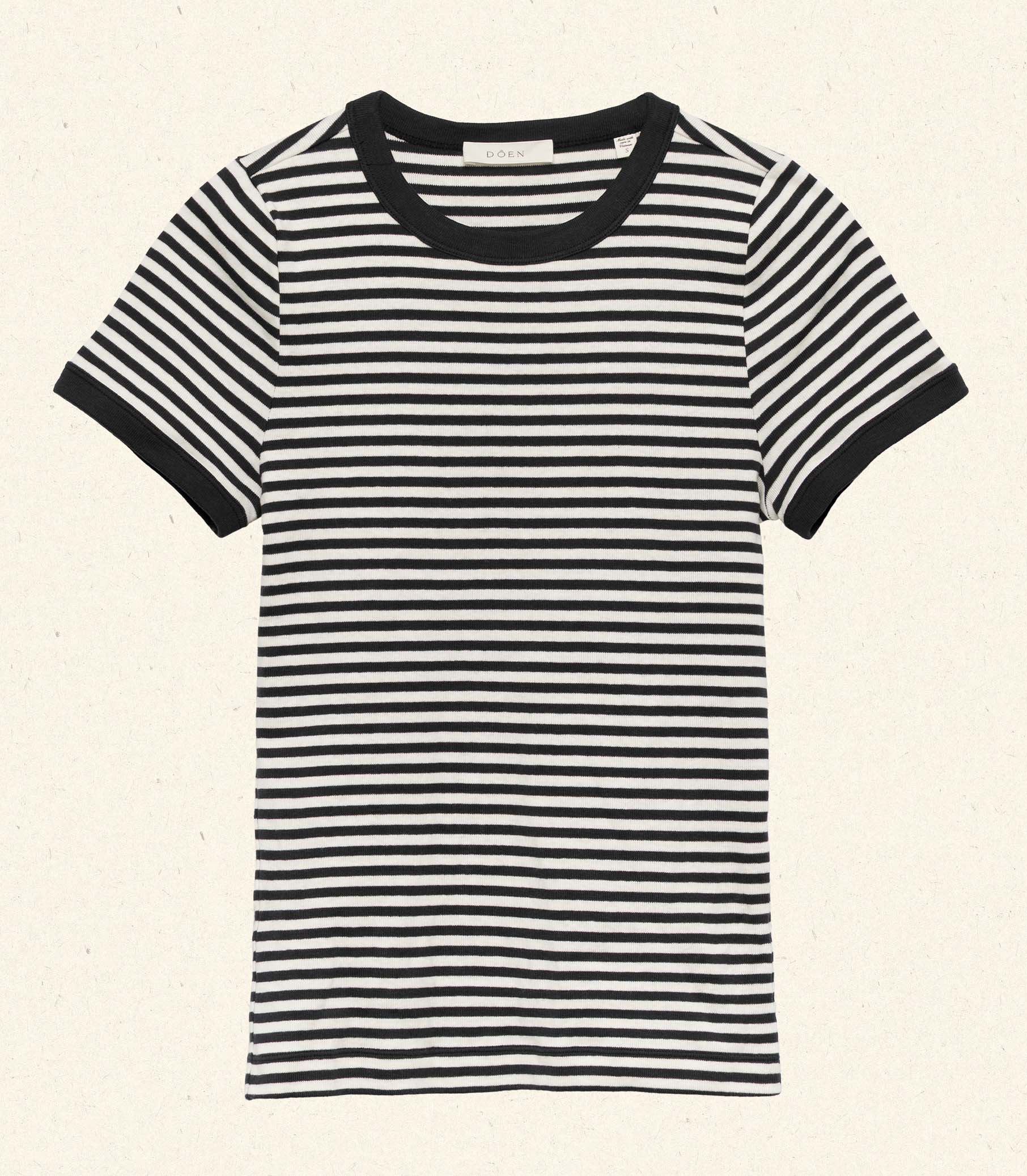 VIVI TEE -- BLACK NANTUCKET STRIPE - Image 5